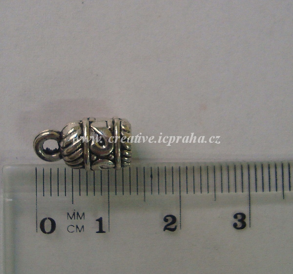 Koncovka s očkem pro vlep. prům.6x10mm ETNO